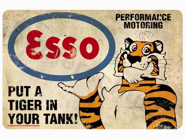 Sticker 100 X 66mm „esso Tiger“