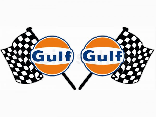 Sticker 2x 70 X 60mm „gulf Flags“