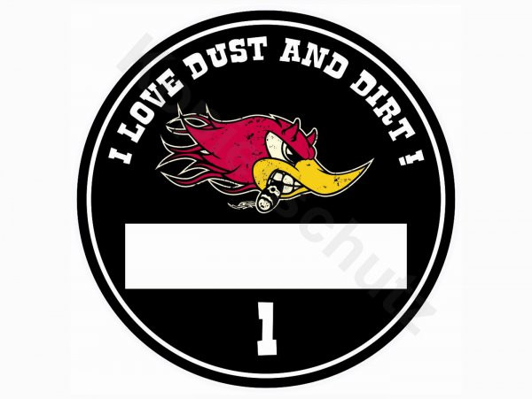 Sticker Ø 80mm „i Love Dust“