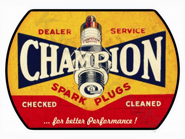 Sticker 95 X 65mm „champion Dealer Service“