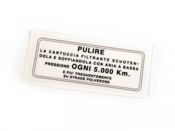 Sticker For Air Filter Lambretta  Italian