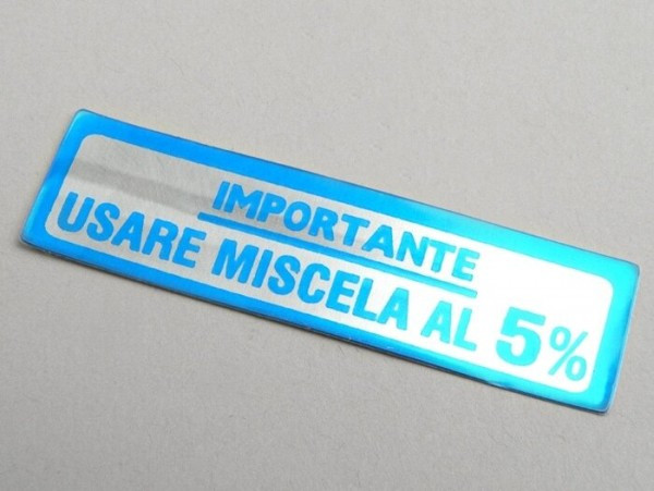 Sticker For Fuel Tank Cap Oem Quality  Blue