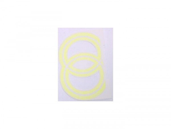 Sticker Gileraembleem Piaggio- Gilera Runner 125 Vx - Geel Fluoresc. (815)