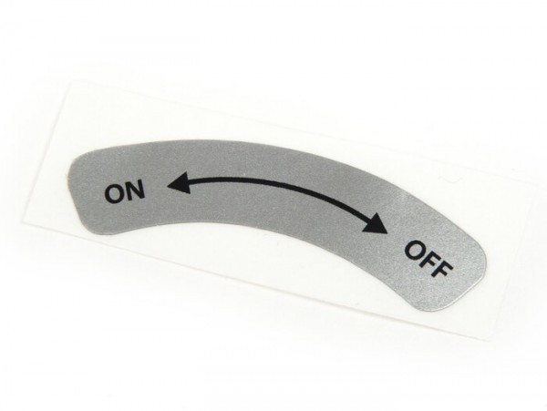 Sticker Above Fuel Tap Lever Oem Quality