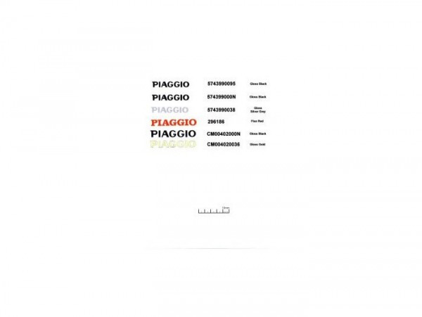 Nameplate Piaggio Piaggio Tph  Moonlight Silver (729)