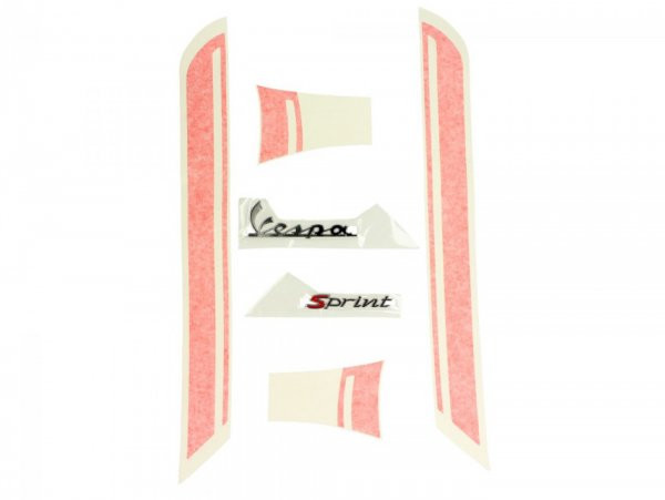 Sticker Set Piaggio "sprint", Red