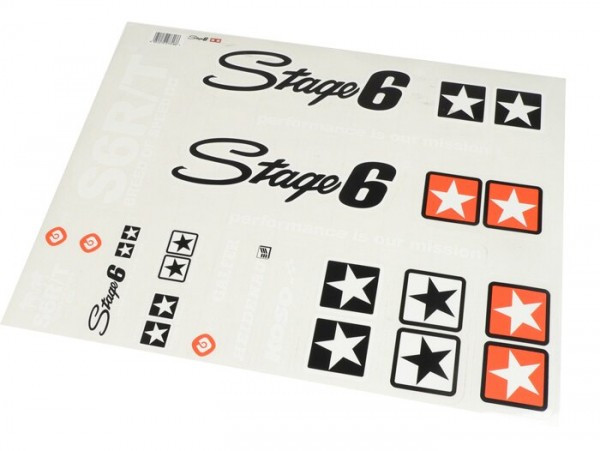 Sticker Set Stage 6 420x594mm For Dark Background  White