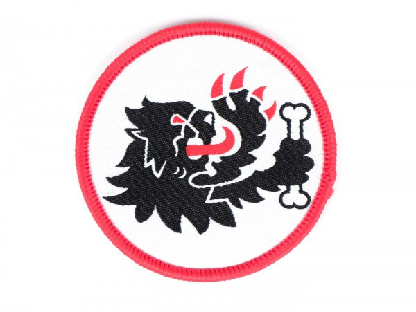 Patch Malossi Lion's Head Ø 6 Cm With Embroidered Seam