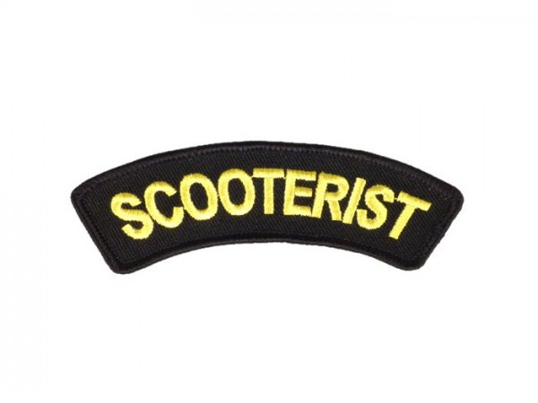 Patch Scooterist Black  100x35mm