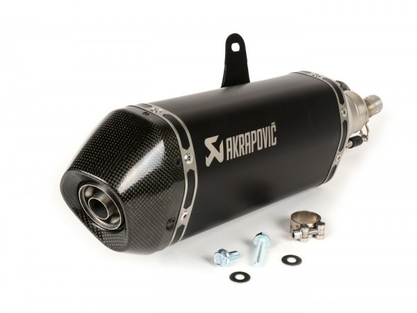 Exhaust Akrapovic Slipon, Stainless Steel Black Edition  Without Catalyser