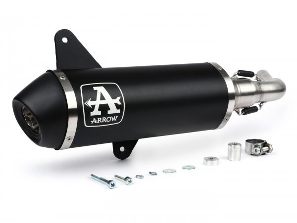 Exhaust Arrow Urban Dark Aluminium Vespa Gts 125 (2008-2016) Racing