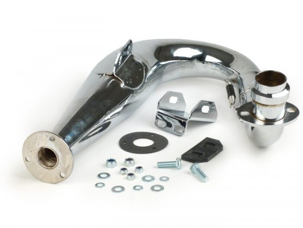 Exhaust (only Body Without Silencer) Pm Tuning Pm19 Evolution Vespa T5 125cc  Chrome