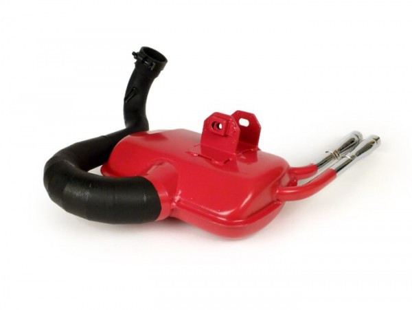 Exhaust Rrbox Sport Doppio Tubo Vespa Px200  Red