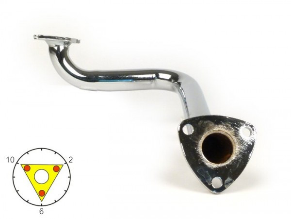 Exhaust Manifold Racing/unrestricted 3hole Cpi 50cc Euro 2 (2003-)  Chrome