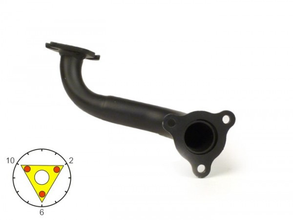 Exhaust Manifold Racing/unrestricted 3hole For Exhausts With Separate Silencer  Black