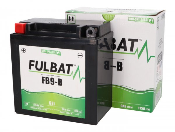 Battery (gel), Maintenancefree Fulbat 12n94b1 / Yb9b, 12v 9ah, 135x75x139mm