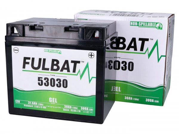 Battery (gel), Maintenancefree Fulbat 53030, F60n30la, 12v, 30ah, 186x126x176mm