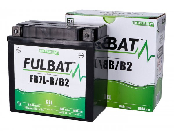 Battery (gel), Maintenancefree Fulbat Fb7lb/b2, 12v, 8,4ah, 137x76x135mm