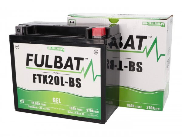 Battery (gel), Maintenancefree Fulbat Ftx20lbs, 12v, 18ah, 175x86x154mm