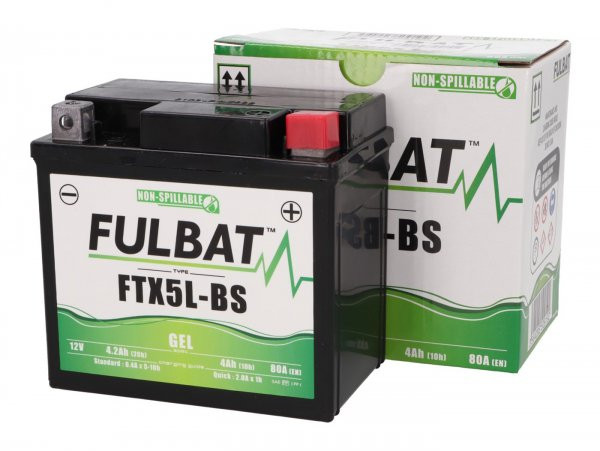 Battery (gel), Maintenancefree Fulbat Ftx5lbs, 12v 4ah, 114x71x106mm