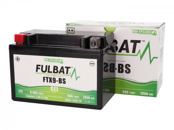 Battery (gel), Maintenancefree Fulbat Ftx9bs, 12v, 8ah, 150x87x105mm