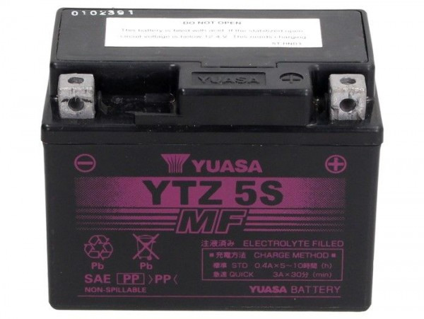 Battery Gel Yuasa Ytz5s   113x70x85mm