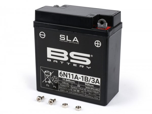 Battery (sla/gel), Maintenancefree Bs Battery 6n11a1b  122x62x132mm