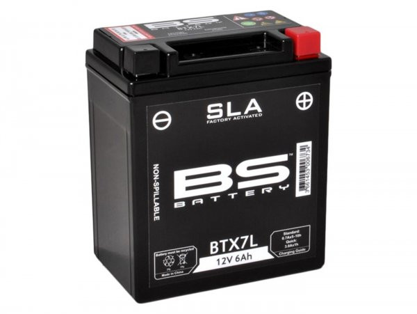 Battery (sla/gel), Maintenancefree Bs Battery Btx7lbs, 12v, 6ah, 114x70x131mm