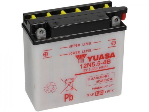 Battery Standard Yuasa 12n5,54b  138x61x131mm (without Acid)