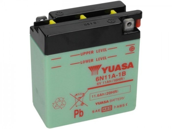 Battery Standard Yuasa 6n11a1b  122x62x132mm (without Acid)