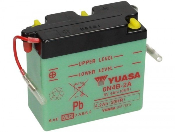 Battery Standard Yuasa 6n4b2a  103x48x96mm (without Acid)