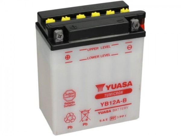 Battery Standard Yuasa Yb12ab  135x81x160mm (without Acid)
