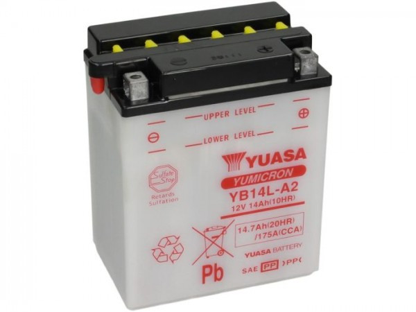 Battery Standard Yuasa Yb14la2  170x90x135mm (without Acid)