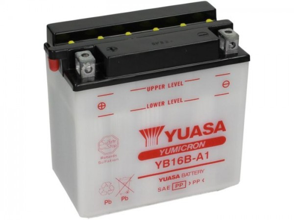 Battery Standard Yuasa Yb16ba / A1  162x92x162mm (without Acid)