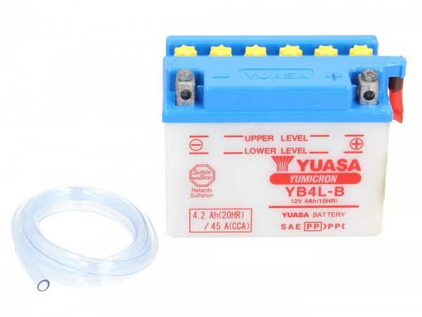 Battery Yuasa Yb4lb 12v 4ah  120x70x92mm (without Acid)