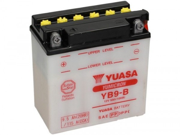 Battery Standard Yuasa Yb9b  140x80x135mm (without Acid)