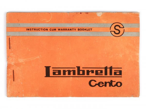 Owner's Manual (nos) Lambretta J 100