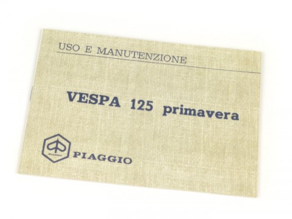 Owner's Manual Vespa Vespa 125 Primavera (1968)
