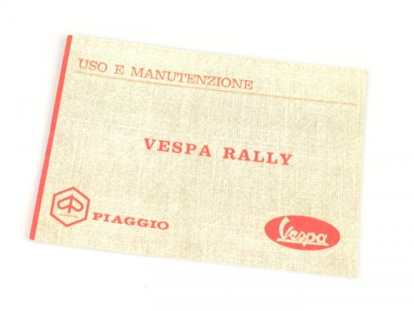 Owner's Manual Vespa Vespa Rally 180