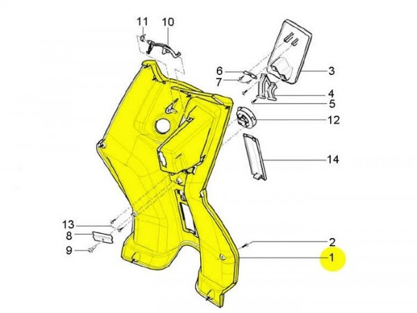 Inner Legshield Cover Piaggio