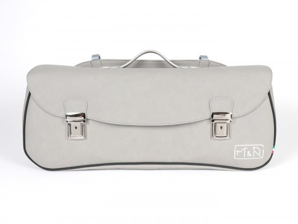 Leg Shield Bag, Leather, Outside, Grey M&r, Made In Italy Vespa Px