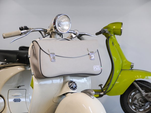 Leg Shield Bag, Leather, Outside, Grey M&r, Made In Italy
