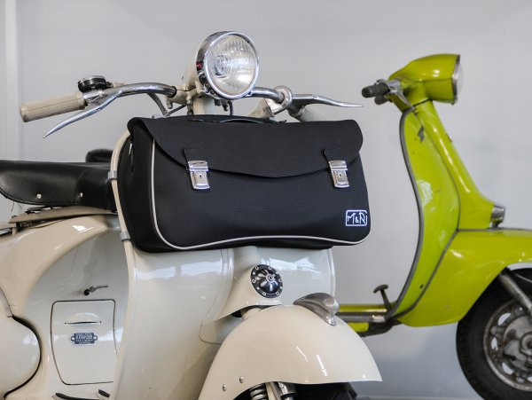 Leg Shield Bag, Leather, Outside, Black M&r, Made In Italy