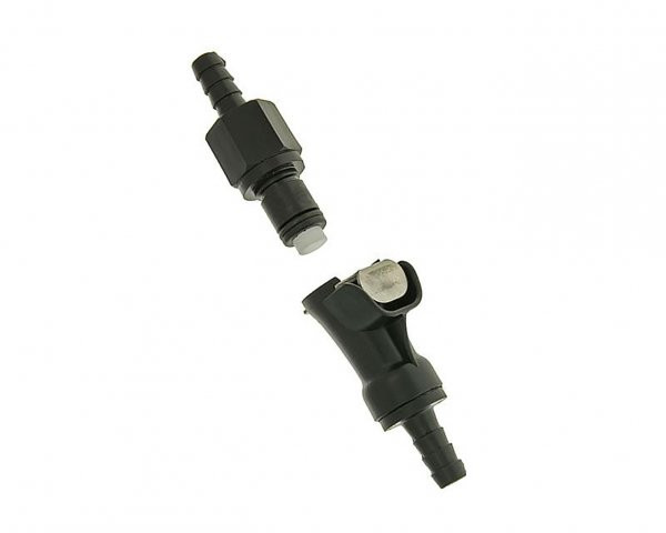 Fuel Hose Quickaction Coupling 101 Octane 6mm  Black  (not For Vehicles With Fuel Injection)