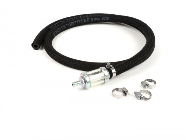Fuel Hose Set Incl. Fuel Filtervespa / Lambretta Fabric Reinforced (cif)