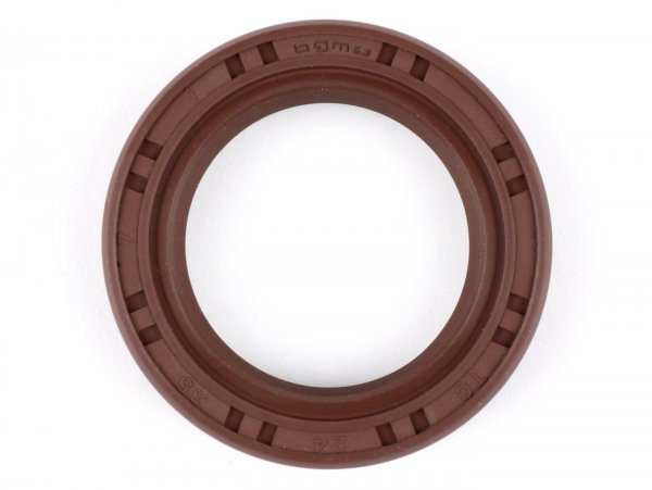 Oil Seal (with Dust Lip) 24x35x7mm BGM Pro Brown Fkm/viton® (e10/etahnol Resistant)