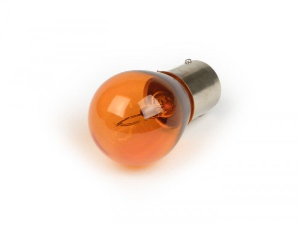 Light Bulb Ba15s (straight Pins)  12v 21w  Amber