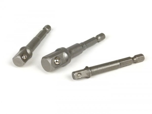 Bit Holder 1/4", 3/8", 1/2" Oem Quality 3 Pcs