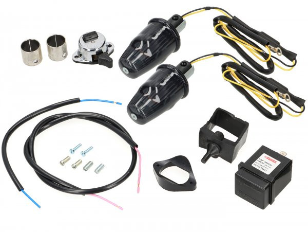 Conversion Kit For Handlebar Indicators Moto Nostra, Led, Emarked, 12 Volt  Black