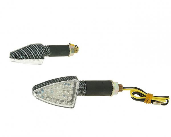 Indicator Set Led 101 Octane Mini Long  Carbon Look